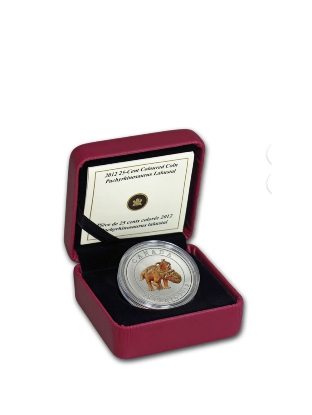 2012 25c Prehistoric Creatures:Pachyrhinosaurus Lakustai Glow-in-the-Dark coin⭐️